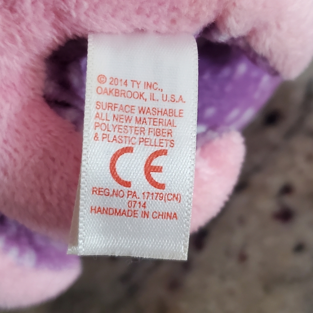 TY Beanie Boo "Legs" Purple and White Octopus 2014 (4") - NWT - Picture 9 of 10